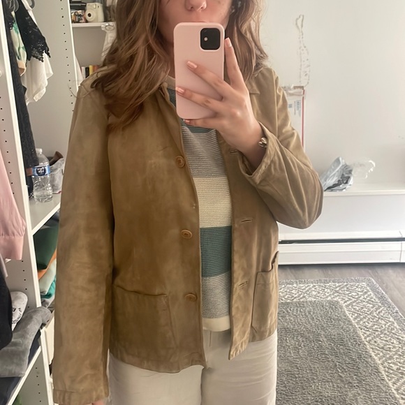 Calf Suede Gap Jacket - Picture 1 of 5